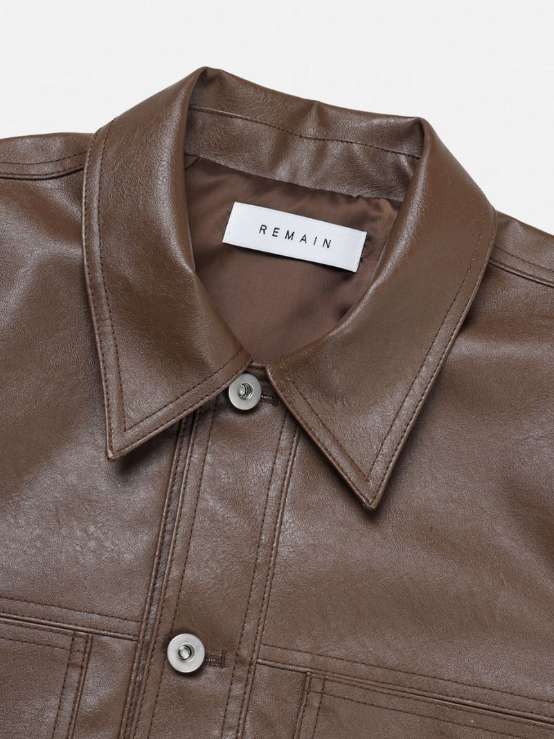 Coupei leather crop jacket