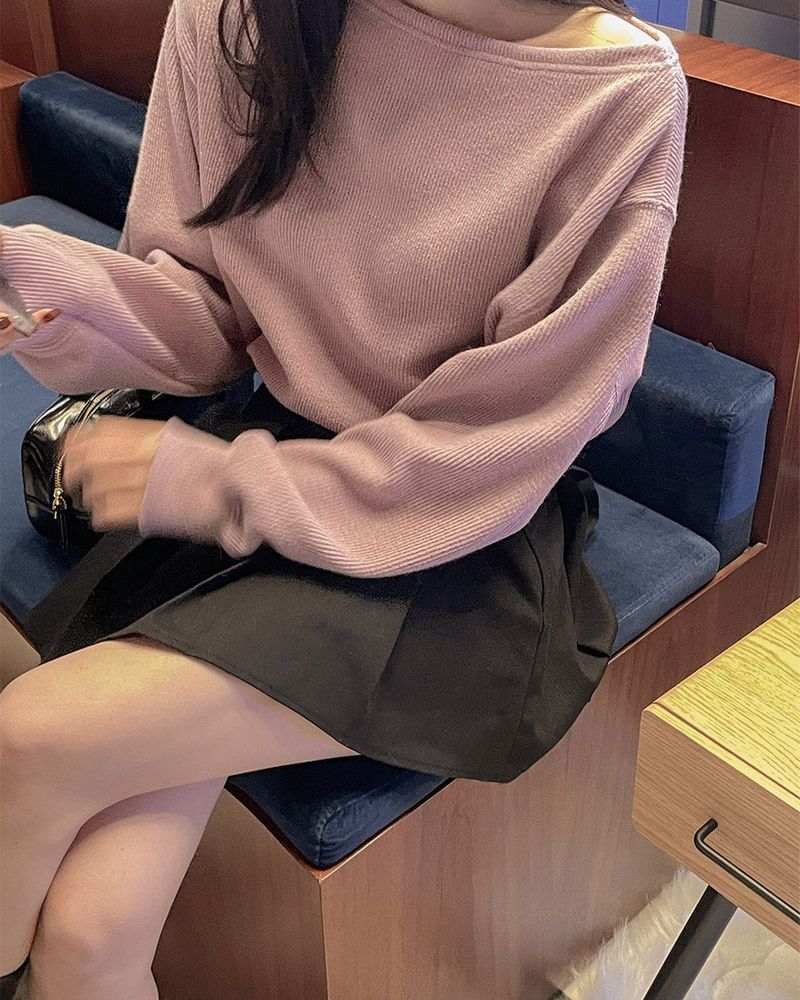 Pocket pleated skirt