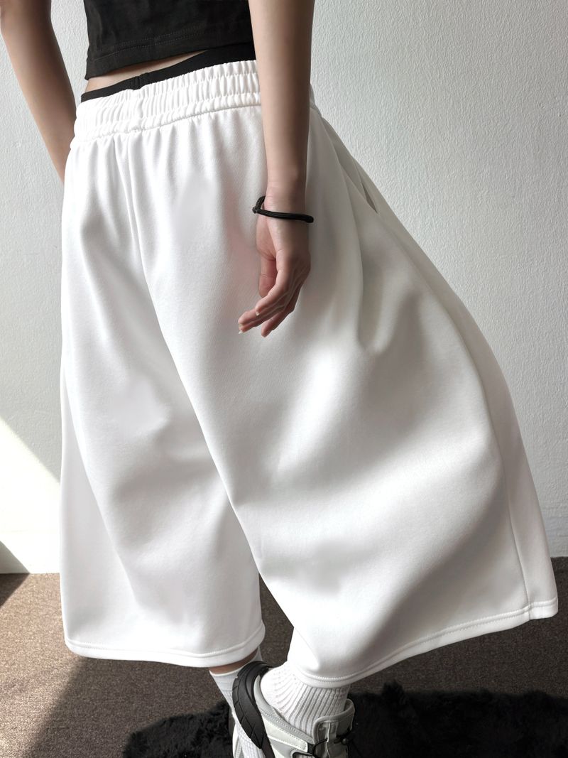 Ice-Knowing Side/Back Pintuck Balloon Bermuda Shorts 4color