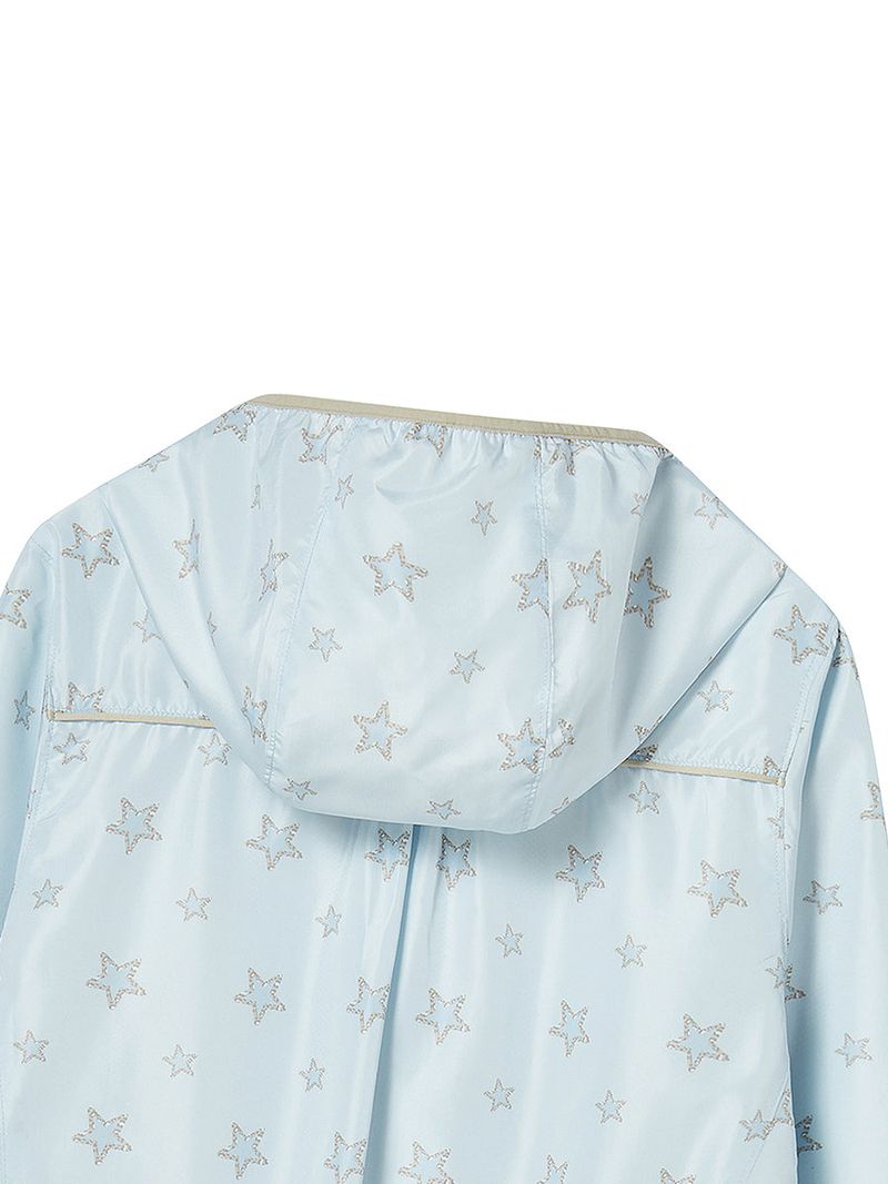 SHIRRING WINDBREAKER LIGHT BLUE