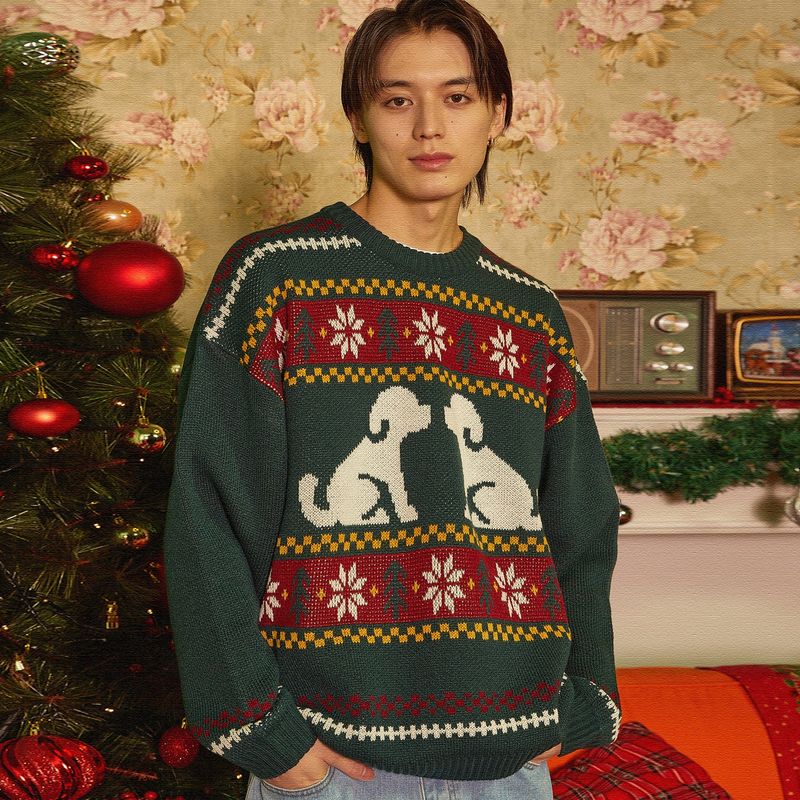 two puppy cowichan knit