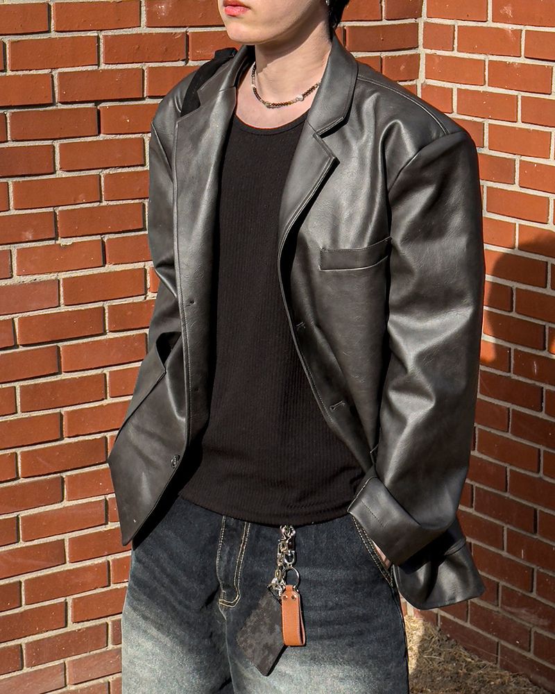 Heritage Leather Blazer Jacket