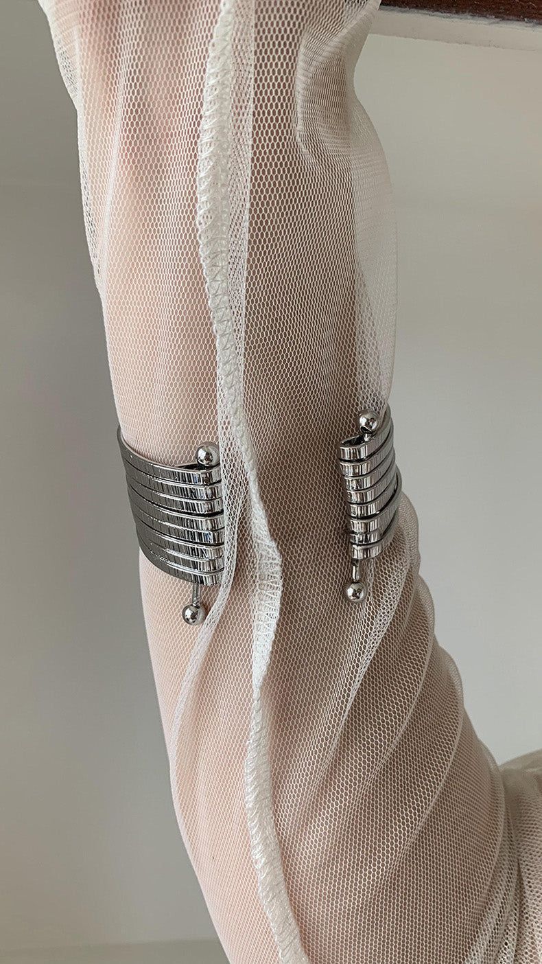 8layered silver bangle