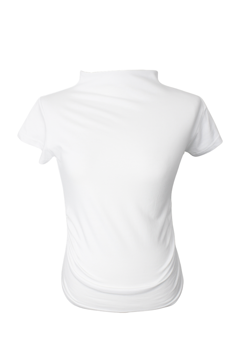 Half neck shirring T (3color)