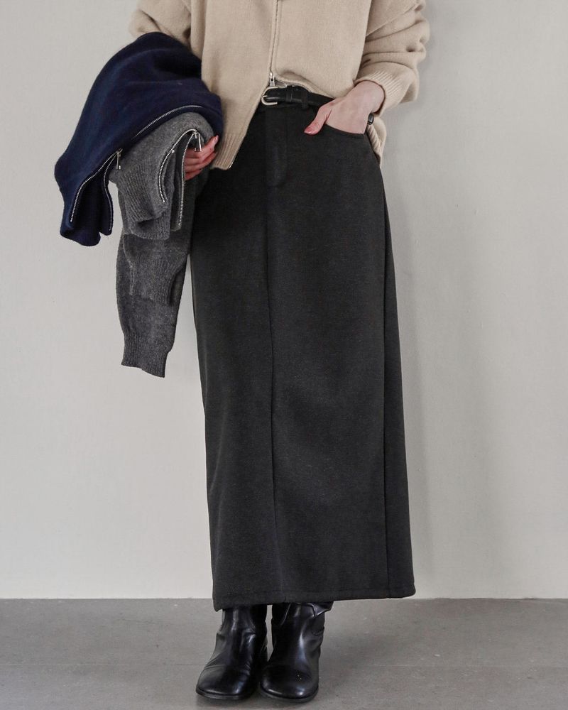 Nuo Belt Long Skirt