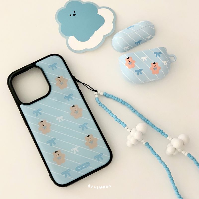 Chanibearの「Blue Ribbon Chanibear Airpods Case(Smartphone Accessories)」
