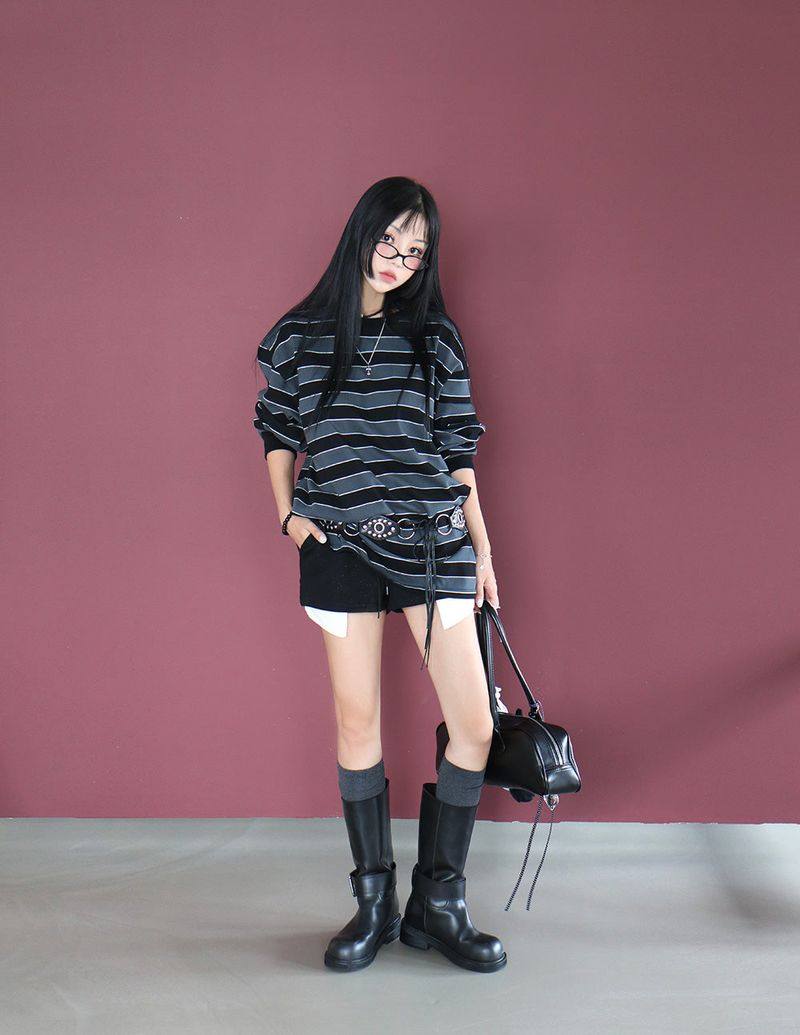 Stripe Dangara. Boxy sweatshirt