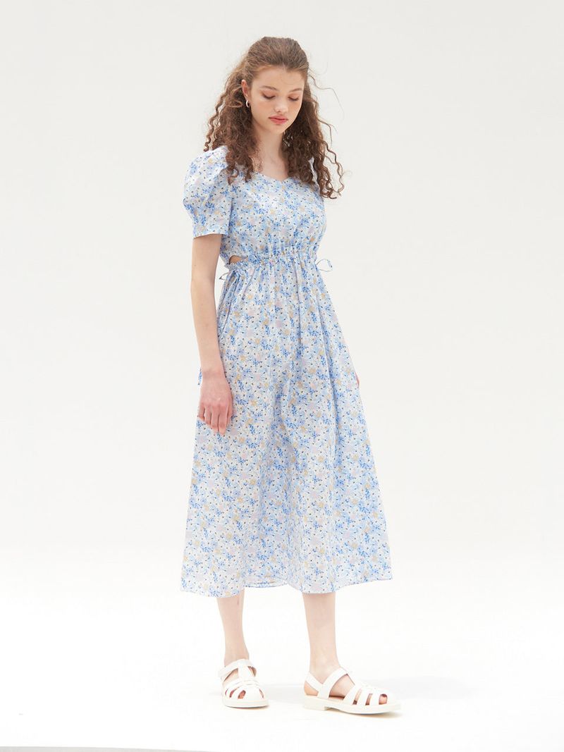 JOLIE PUFF SLEEVES ONEPIECE_BLUE