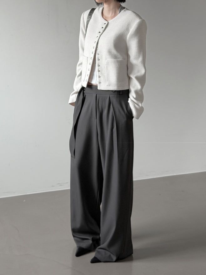 Bandell Strap Pintuck Slacks