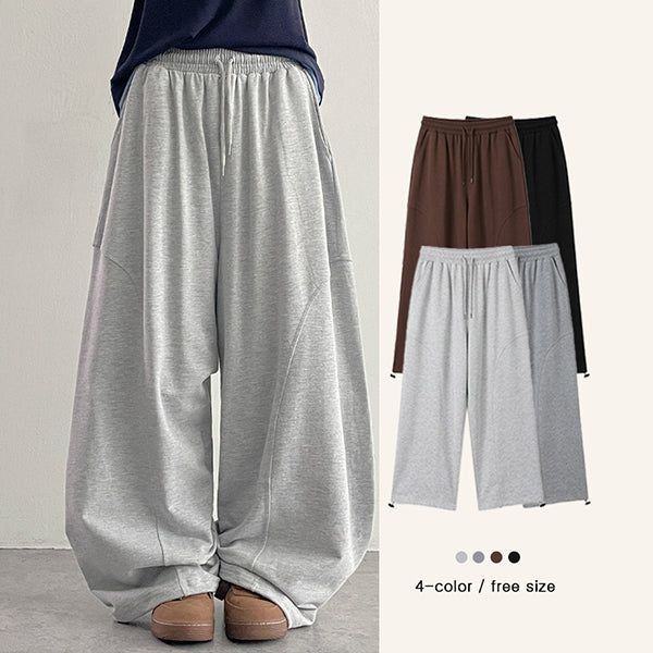 hijjoo（ハイチュー）の「Curved Cut Jogger Wide Training Pants (4 colors)（Pants）」