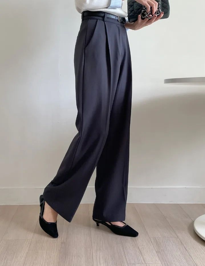 Ask Pintuck Wide Slacks