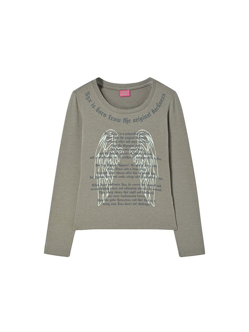 SCOOP NECK L/S SAND