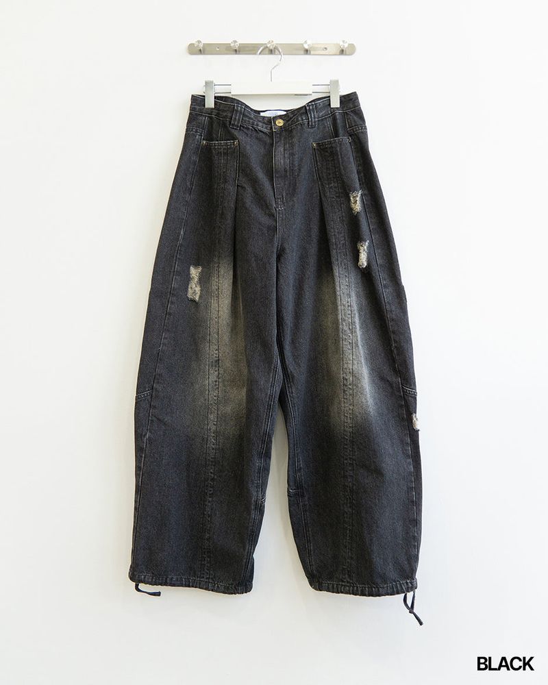Frey Fold Denim Pants