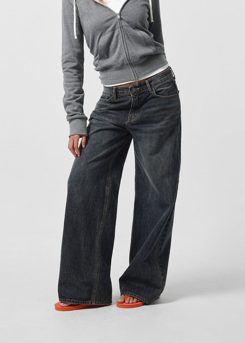 [B-DENIM] DARK BLUE WIDE 059