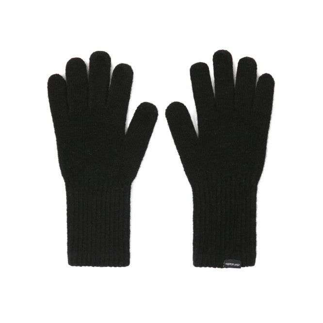 0 5 skull in love wool gloves - BLACK