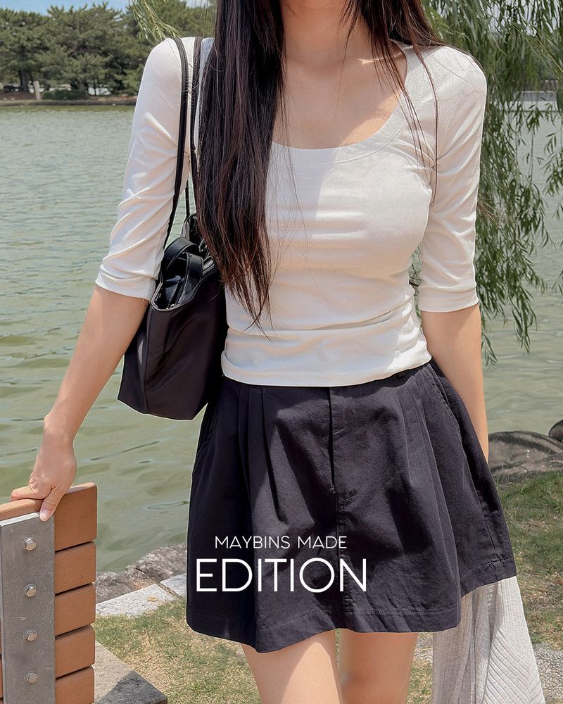 MADE. Jella pintuck mini skirt