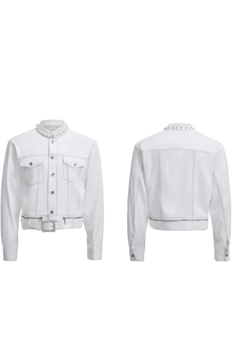 Pearl Trim Cropped Jacket