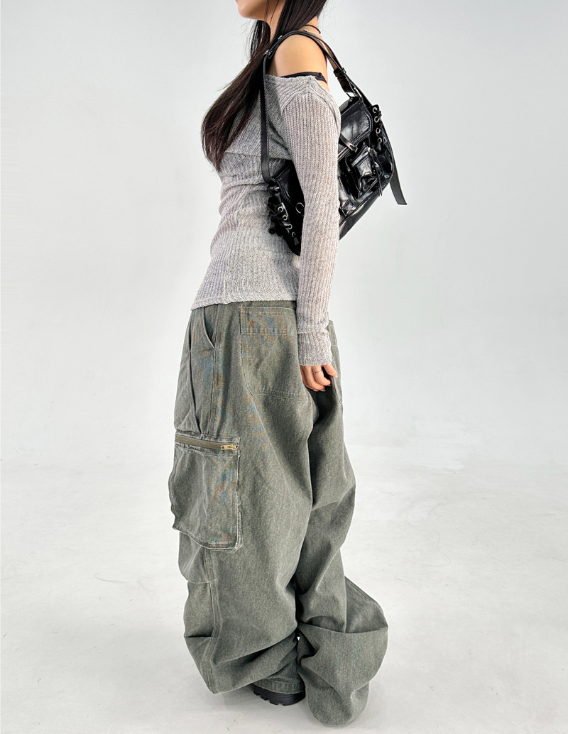 CARGO PIGMENT PANTS🤎🩶💚 - 3 COLORS