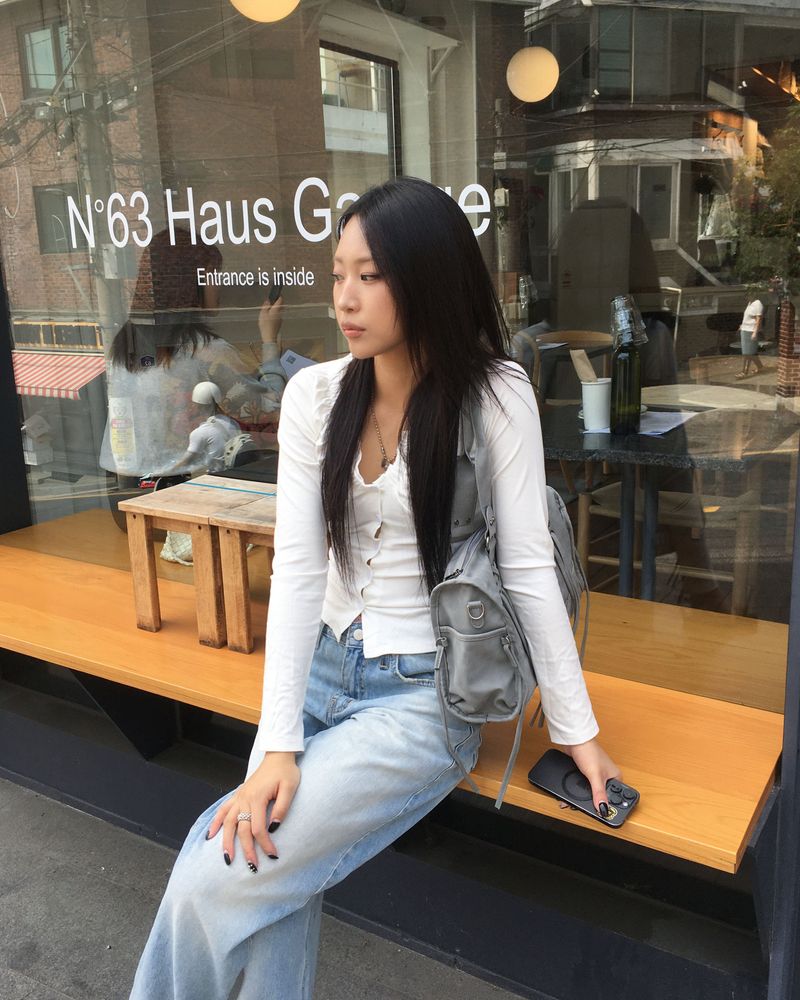 V neck frill cardigan