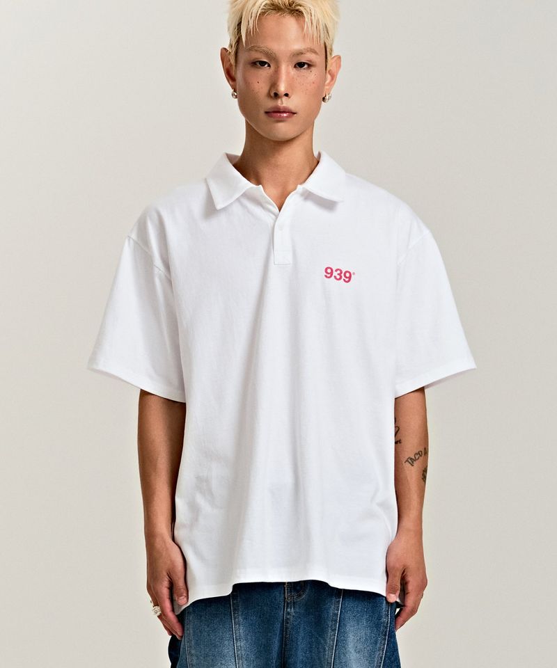 ARCHIVE BOLD（アーカイブボールド）の「939 SMALL LOGO POLO T-SHIRTS (WHITE)（Tops）」