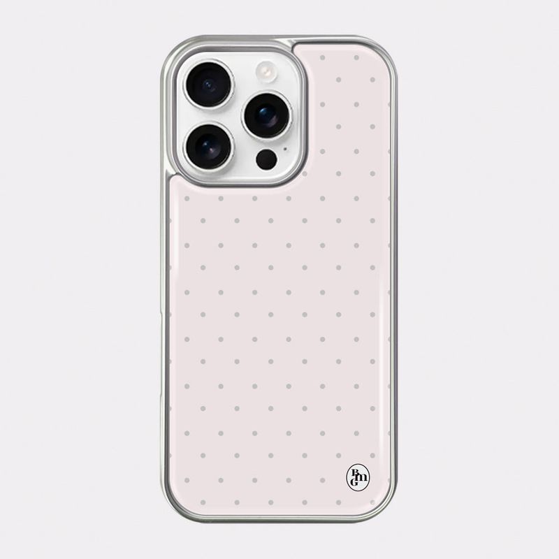  gray dot silver bumper case [4colors]
