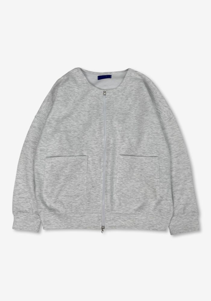 LA Clover Round Zip-up Cotton Cardigan
