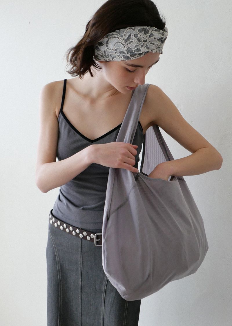 Airy Folding Hobo Bag_Pale Purple