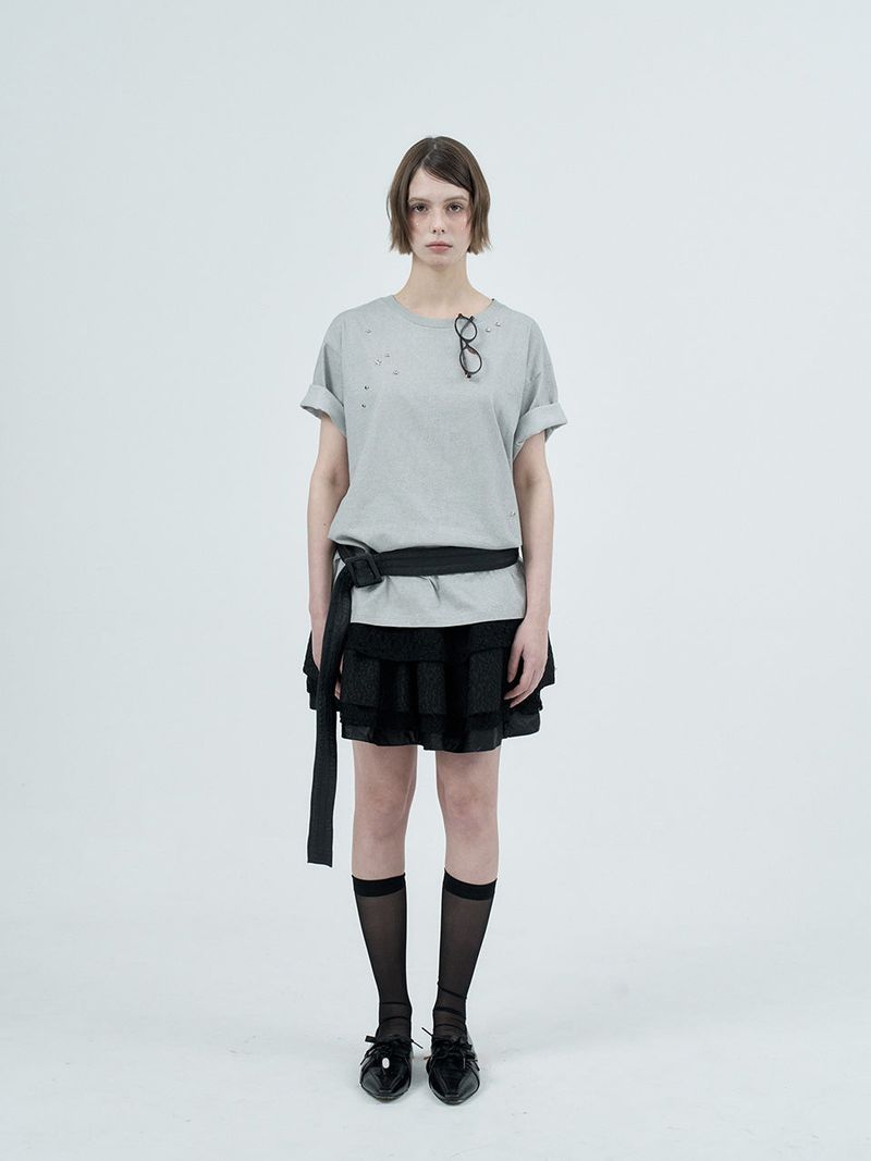 glitter star t-shirts / gray