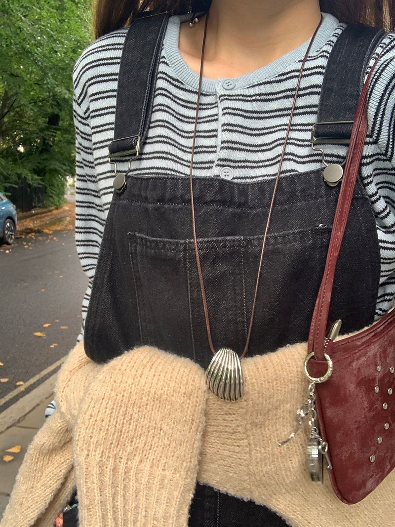 [MADE] [Planning] Slits Stripe Round Cardigan