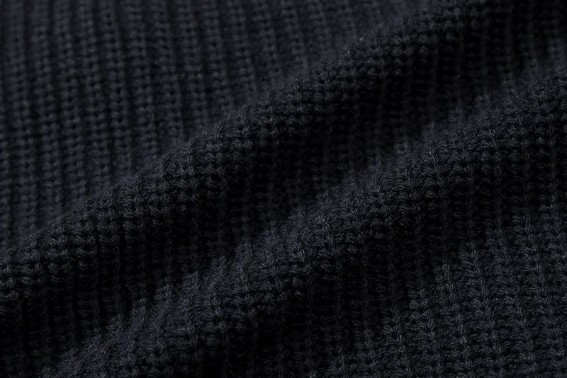HEAVY GAUGE KNIT ZIP UP_NAVY