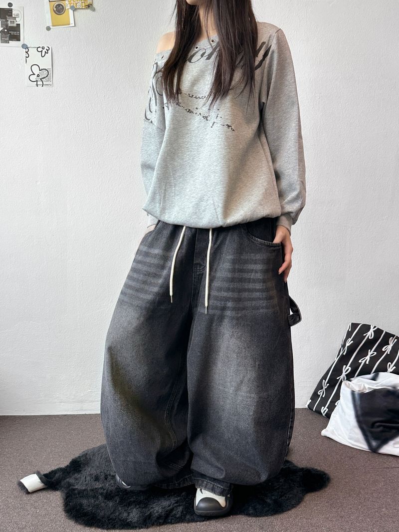 Catch Balloon Carpenter Basic Denim Pants 3color