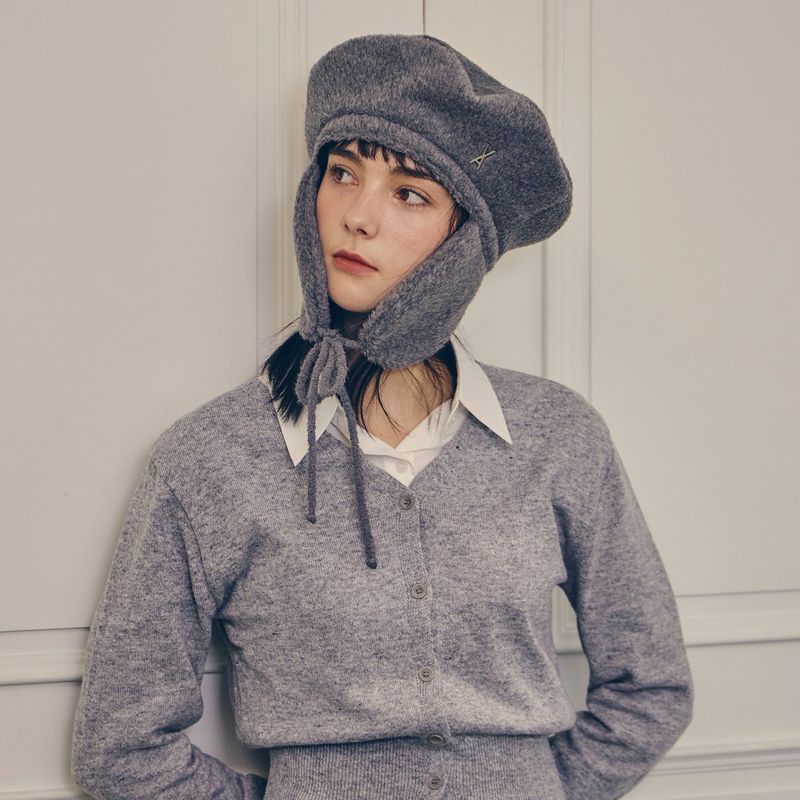 VA Stud Fly Wool Beret / Gray