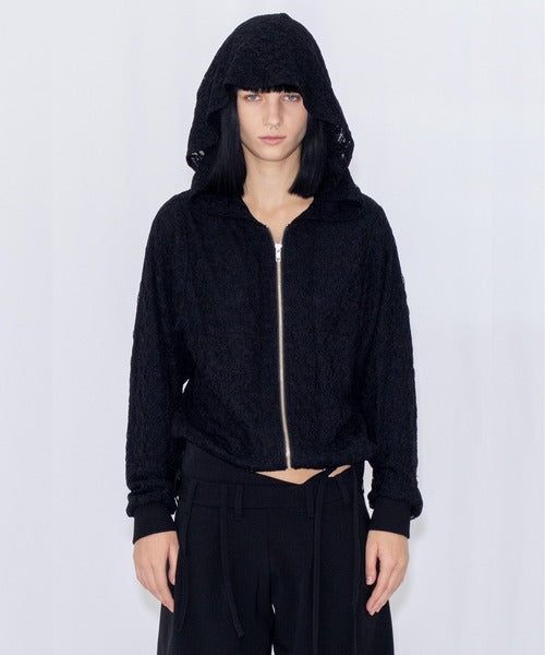 LACE DOUBLE ZIP HOODIE