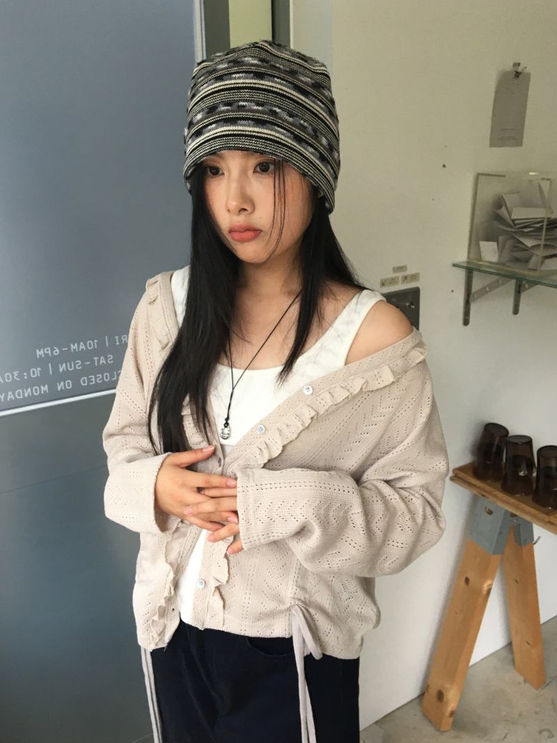 Grunge Weaving Beanie (2color)