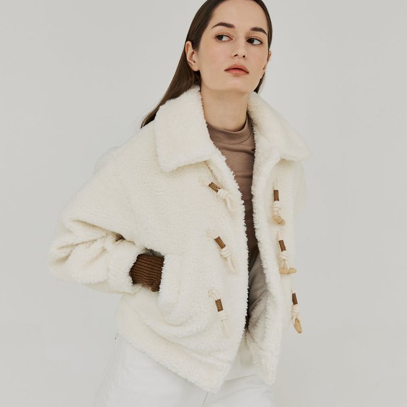 ECO FUR DUFFLE JACKET (IVORY)
