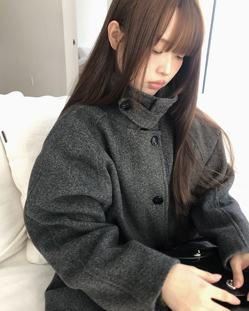 Foru High Neck Turtleneck Midi Coat