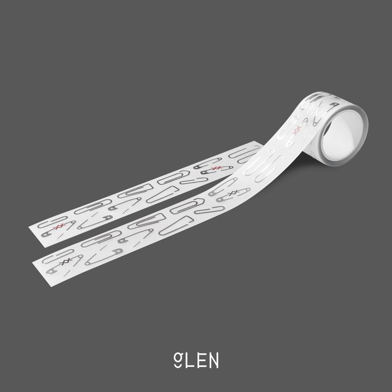 GLENの「ペットシルバーフォイルピン&クリップ キスカットテープ(雑貨/ステーショナリー)」