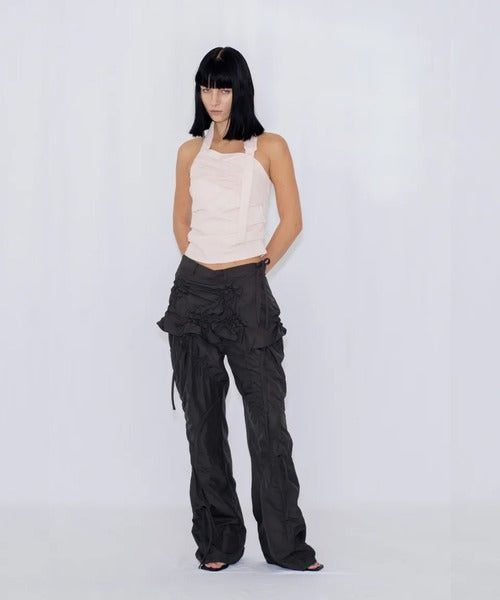 SHEER HALTERNECK TOP