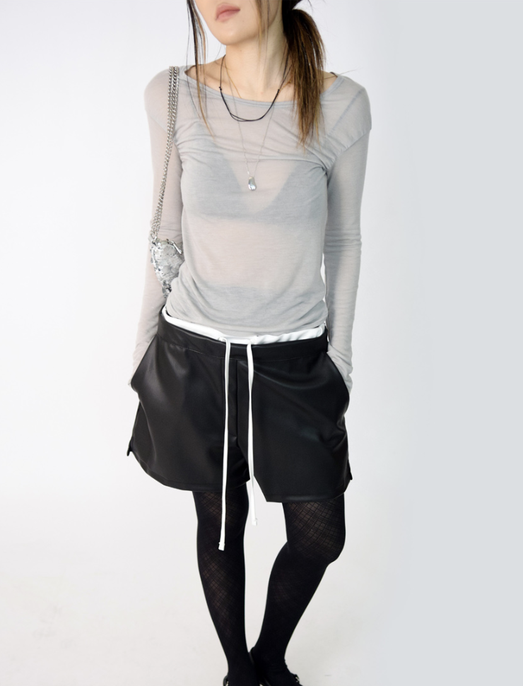 armpit shirring T(3color)