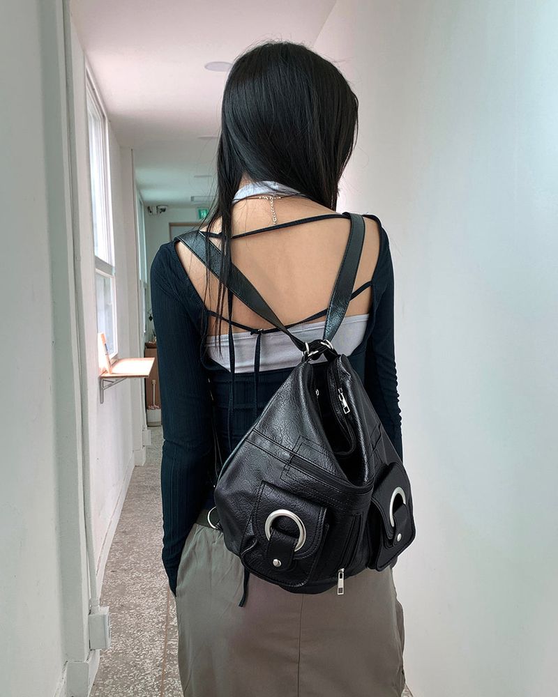 WONDER WONDER(ワンダーワンダー)の「Berkan ring strap pocket two-way storage backpack shoulder bag(Bags)」