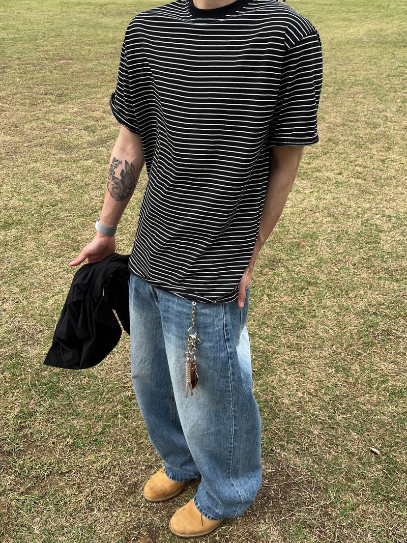 Blues Wide Denim Pants (2 Colors)