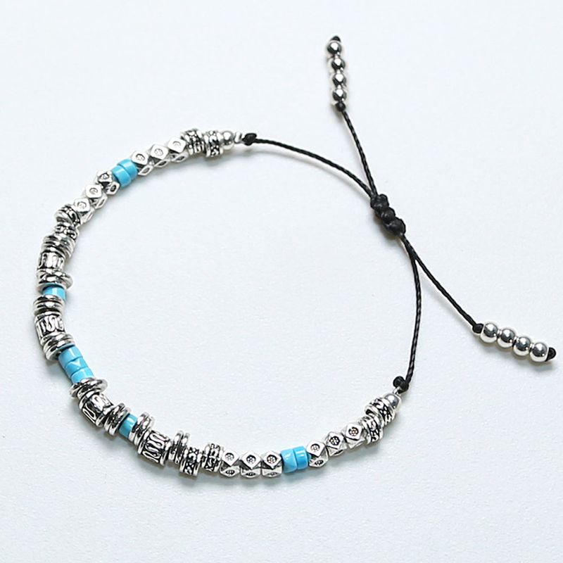 silver & turquoise beads bracelet