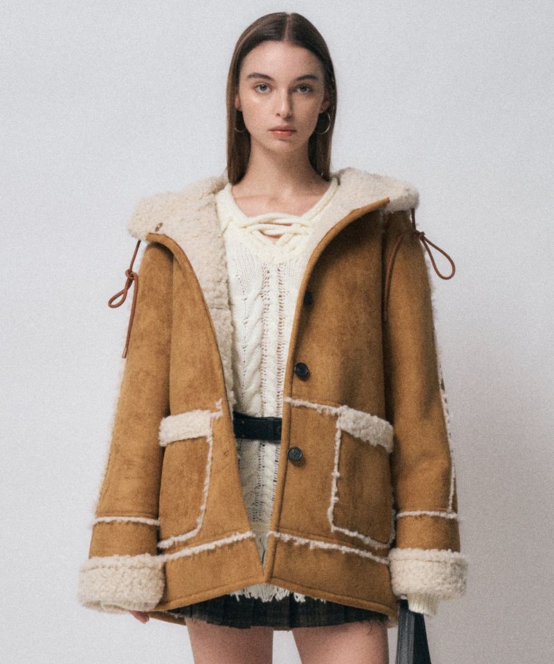 MIDNIGHT MOVE（ミッドナイトムーブ）の「hoody mustang [beige]（Jackets/Outerwear）」