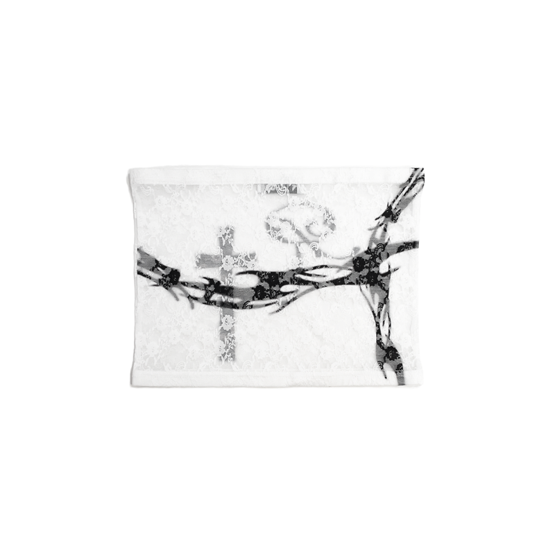 R CROSS LACE TOP