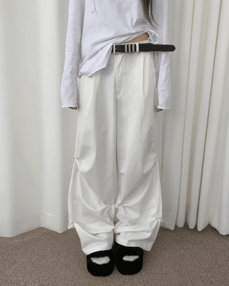 GUSTA（グスタ）の「 Motion 2WAY Snap Pintuck Wide Banding Long Pants (4 colors)（Pants）」