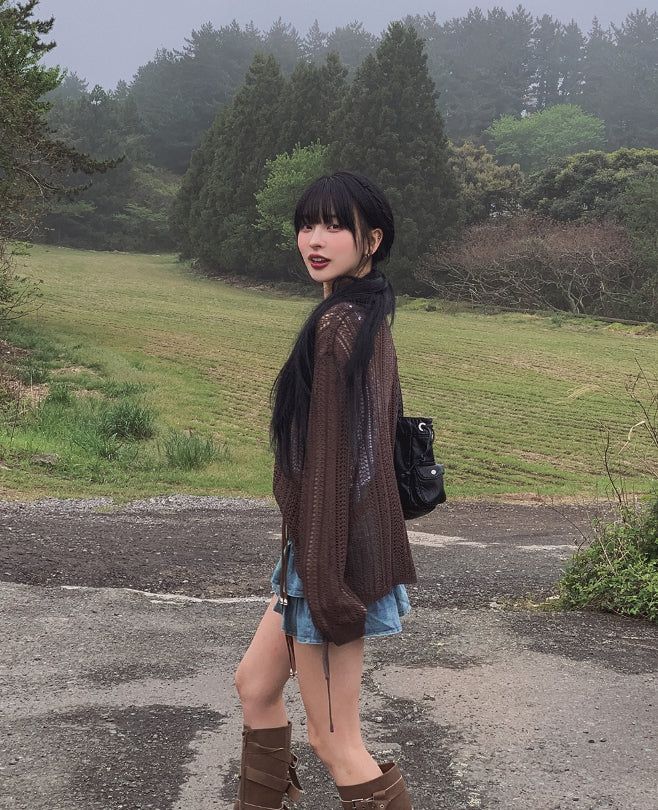 Bohemian Summer Eyelet Punching Knitwear