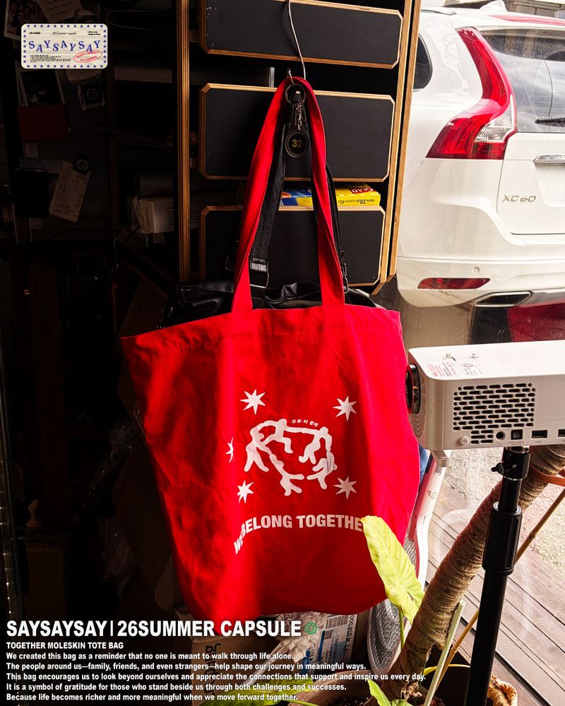 TOGETHER MOLESKIN TOTE BAG