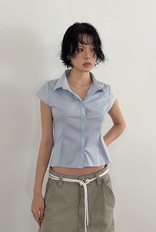 DART CAP SLEEVE SHIRT