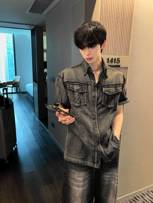 Dart denim shirt