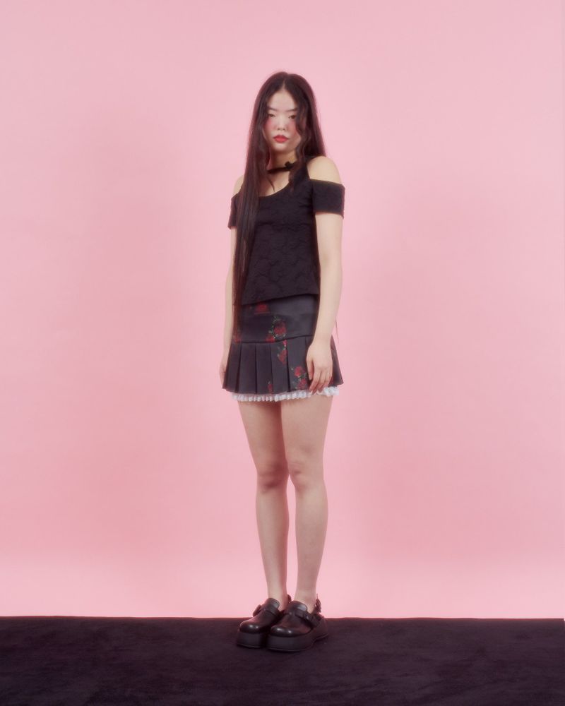 ROSE HALTER BLOUSE [BLACK]
